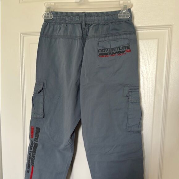 Boys 13-14 Blue Casual Pants elastic waist with drawstring NWOT - Picture 3 of 9
